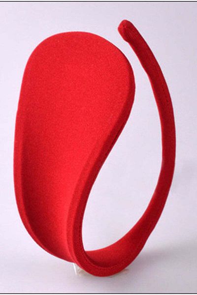 WildFashion Invisible silver C-String panty made of elastic material, without side straps, Red, GS1351-3
