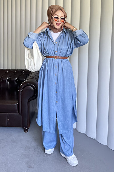 SaklıButik Σετ τζιν με μακρύ πουκάμισο Niko