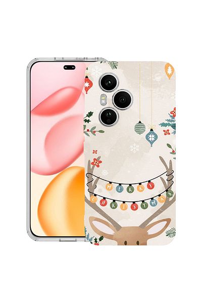 bestcase Carcasă transparentă din silicon pentru Honor 400 Pro, Reni de Crăciun, 2036424 T 1369