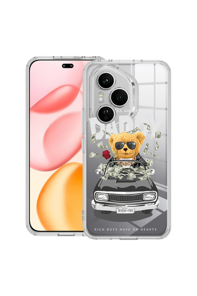 bestcase Carcasă transparentă din silicon pentru Honor 400 Pro, Ursuleț de pl...