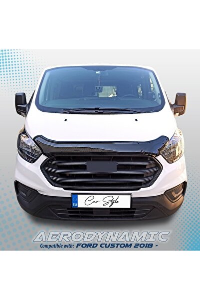 Lumi LUXURY Deflector capota negru lucios compatibil Ford Custom 2018-