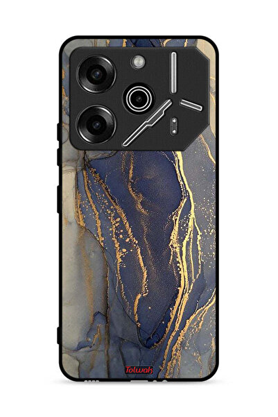 Tolwak غطاء حماية لهاتف تكنو بوفا 6 برو 5G بنقشة رخامية لامعة