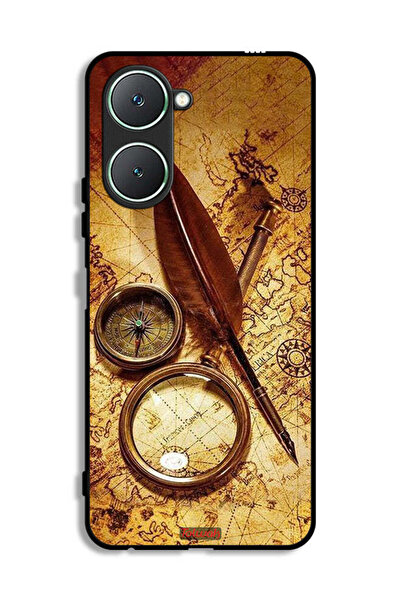 Tolwak غطاء حماية لهاتف Vivo Y18i 4G بتصميم بوصلة عتيقة