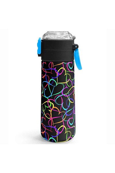 Coral High Multicolored Heart Patterned Steel Thermos Flask 500 ml 31870