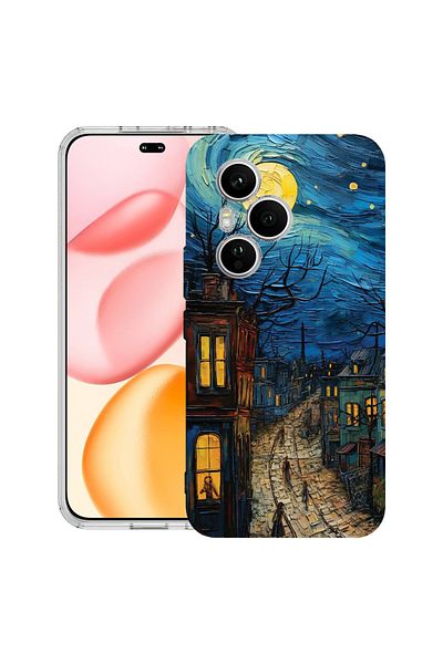 bestcase Carcasă transparentă din silicon pentru Honor 400 Pro, Van Gogh City Life, 2036424 T 1282