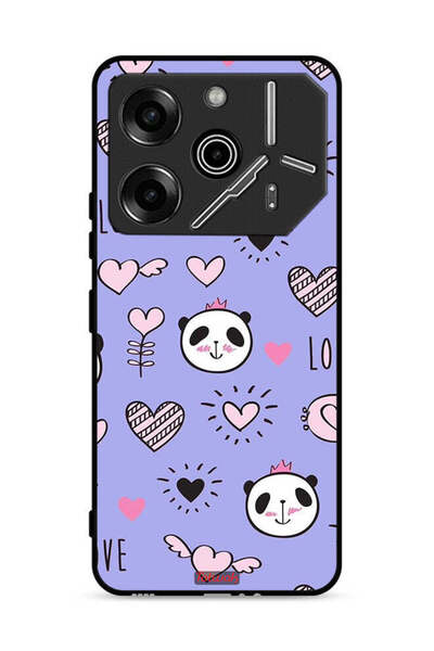 Tolwak غطاء حماية لهاتف تكنو بوفا 6 برو 5G بطبعة حب وباندا