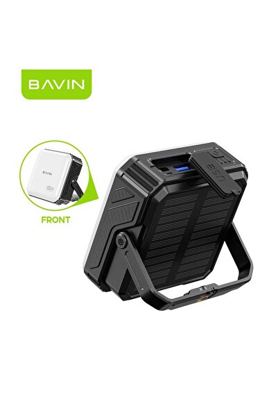 Bavin 10000mAh Solar Power Bank with LED Emergency Light and Camping Lantern