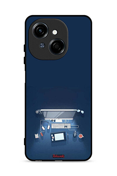 Tolwak غطاء حماية لجهاز تكنو سبارك جو 1 إس 4 جي، تصميم فني لمكتب الكمبيوتر