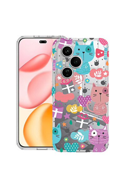 bestcase Carcasă transparentă din silicon pentru Honor 400 Pro, Lovely Cat, 2...