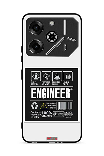 Tolwak غطاء حماية لهاتف Tecno Pova 6 Pro 5G، ملصق مهندس