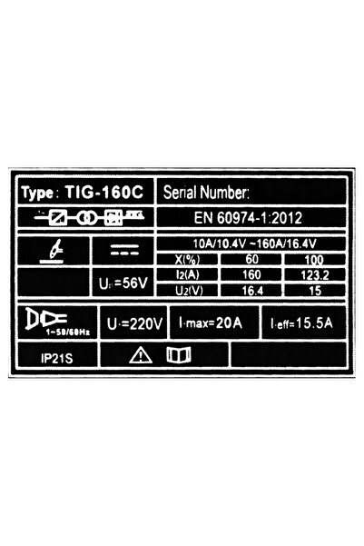 HD آلة لحام TIG رقمية بقوة 160 أمبير TIG160CP