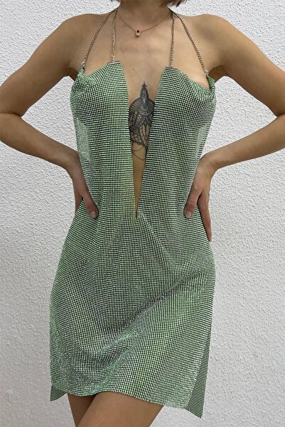 Bikini Mayokini Dünyası Φόρεμα Metallica Shine - Πράσινο