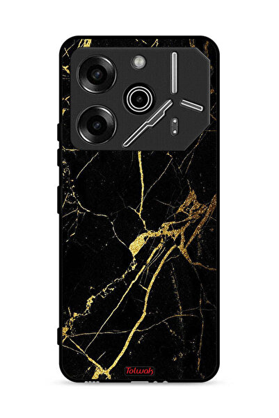 Tolwak غطاء حماية لهاتف تكنو بوفا 6 برو 5G، رخامي متصدع