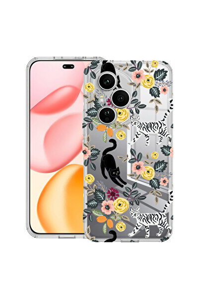 bestcase Διαφανής θήκη σιλικόνης για Honor 400 Pro, μοτίβο γάτας, 2036424 T 1429