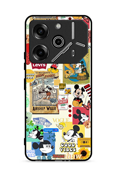 Tolwak غطاء حماية لهاتف تكنو بوفا 6 برو 5G مع ملصقات ورسومات سعيدة