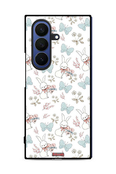 Tolwak غطاء حماية لهاتف سامسونج جالاكسي زد فولد 7 بطبعة أرنب وفراشات