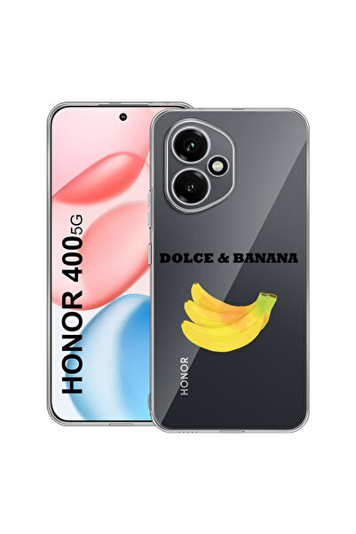 bestcase Carcasă transparentă din silicon pentru Honor 400, Dolce & Banana, 2...