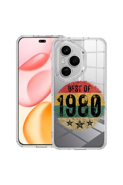 bestcase Carcasă transparentă din silicon pentru Honor 400 Pro, Best Of 1980,...