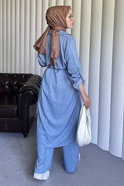 SaklıButik Σετ τζιν με μακρύ πουκάμισο Niko