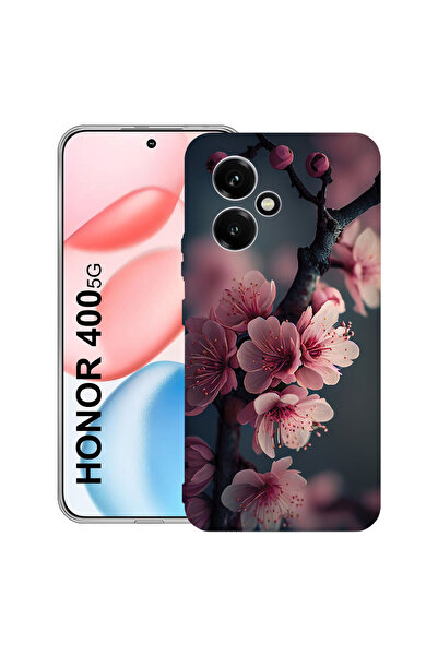 bestcase Carcasă transparentă din silicon pentru Honor 400, floare de cireș, ...