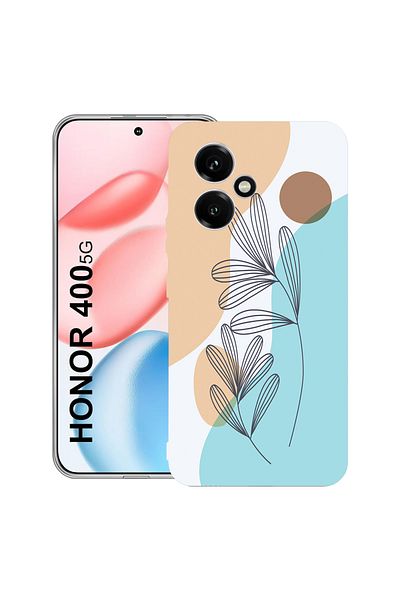 bestcase Carcasă transparentă din silicon pentru Honor 400, floare abstractă, 2036423 T 1501