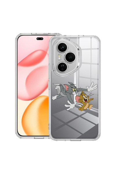 bestcase Carcasă transparentă din silicon pentru Honor 400 Pro, Tom și Jerry,...