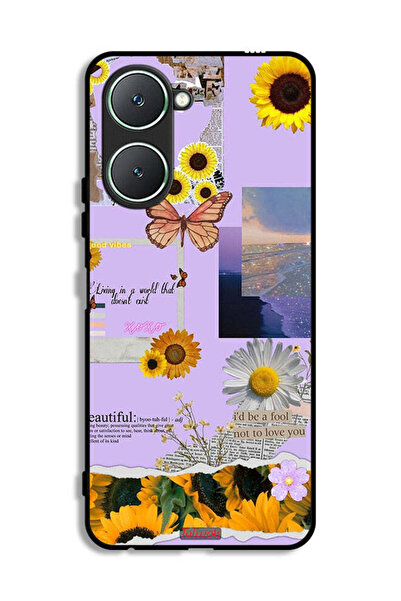 Tolwak Vivo Y18i 4G Protective Case Cover Beautiful Sunflower Stickers
