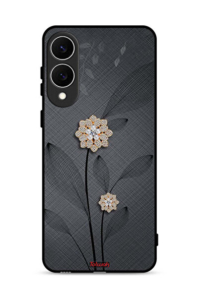 Tolwak غطاء حماية لهاتف Samsung Galaxy S25 Edge بتصميم زهور ماسية