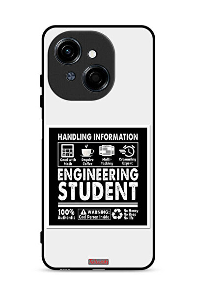 Tolwak غطاء حماية لهاتف تكنو سبارك جو 1 إس 4G، ملصق طالب هندسة