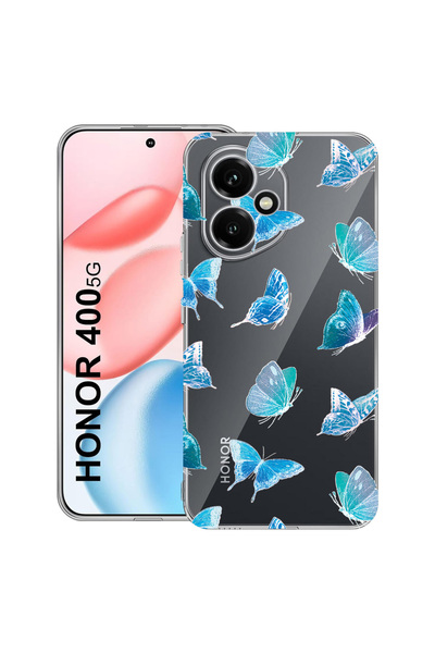 bestcase Carcasă transparentă din silicon pentru Honor 400, model fluture, 20...