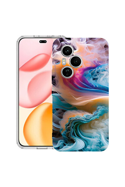 bestcase Carcasă transparentă din silicon pentru Honor 400 Pro, culori lichid...