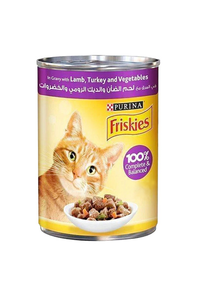 Friskies Purina Lamb , Turkey and Vegetables Pate Cat Food, 400g