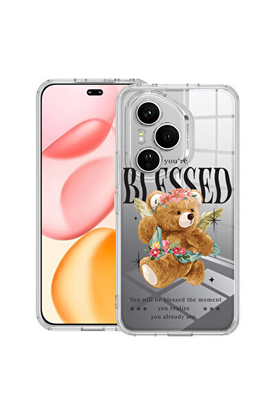 bestcase Carcasă transparentă din silicon pentru Honor 400 Pro, Teddy Bear Bl...