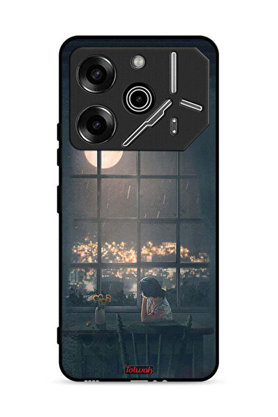 Tolwak غطاء حماية لهاتف تكنو بوفا 6 برو 5G برسم منظر القمر