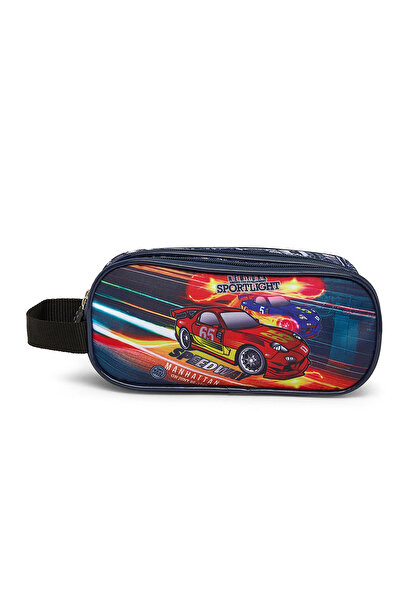 R&B حقيبة أقلام رصاص رمادية للأولاد