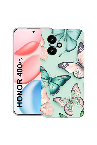 bestcase Carcasă transparentă din silicon pentru Honor 400, model fluture, 20...