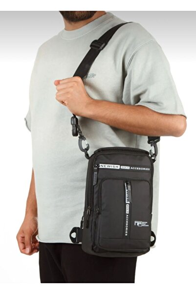 fao polo Unisex Cross & Chest And Mini Backpack Black Color