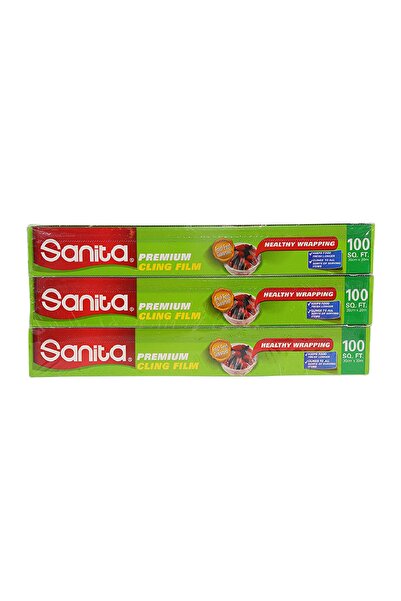 Sanita Premium Cling Film, 30cm × 30 m × 3 Rolls