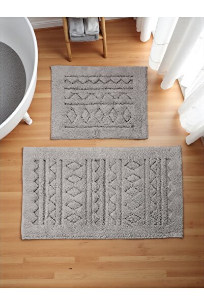 Hülya Home Morvela Cotton Bath Mat Set (60X100)(50X60)