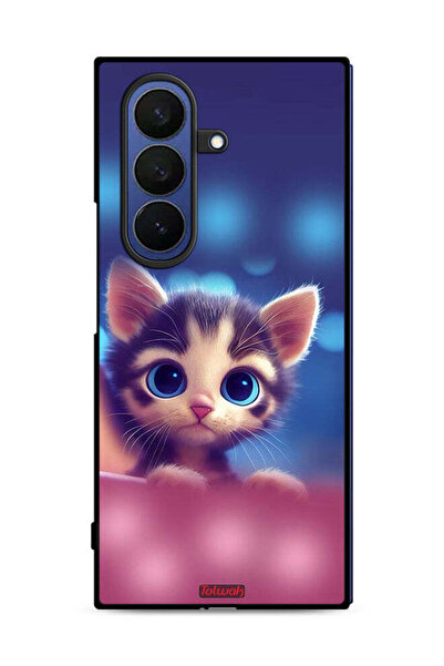 Tolwak غطاء حماية لهاتف Samsung Galaxy Z Fold7 بتصميم قطة صغيرة