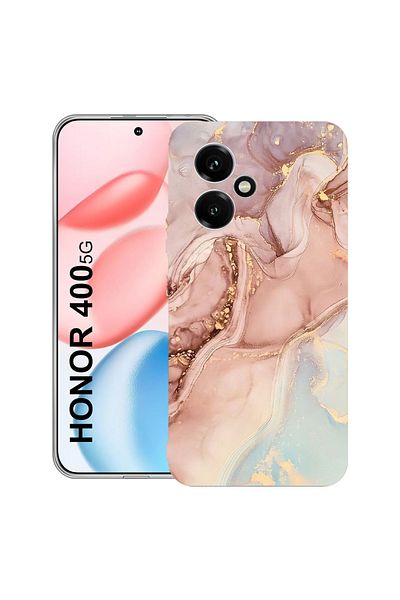 bestcase Carcasă transparentă din silicon pentru Honor 400, roz marmoră, 2036423 T 1253