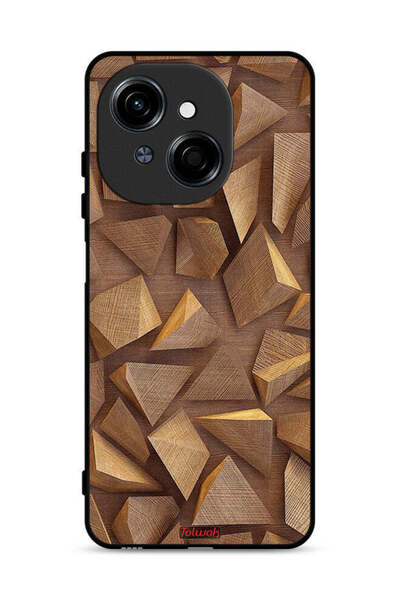 Tolwak غطاء حماية لهاتف تكنو سبارك جو 1 إس 4 جي، قطع فنية خشبية