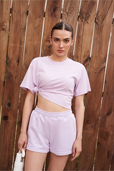 SPORTEMPT Pantaloni scurți pentru femei İmza B cu imprimeu - Liliac