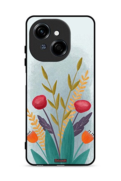 Tolwak غطاء حماية لهاتف تكنو سبارك جو ١ ٤ جي برسومات نباتات فنية