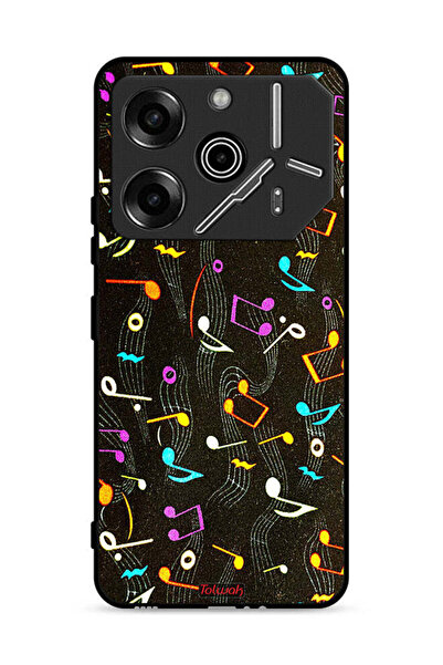 Tolwak غطاء حماية لهاتف Tecno Pova 6 Pro 5G بنقشة قماش موسيقية