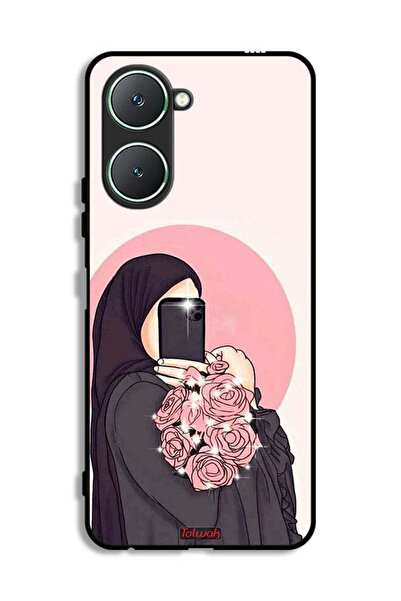 Tolwak غطاء حماية Vivo Y18i 4G مع فن التقاط صور سيلفي أثناء حمل الزهور