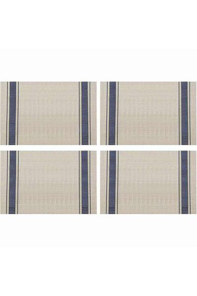 Mercaton Set of 4 PVC Table Mats, Waterproof, Rectangular, 30×45 cm, Beige