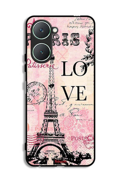 Tolwak غطاء حماية لهاتف Vivo Y18i 4G بنقشة باريس لوف