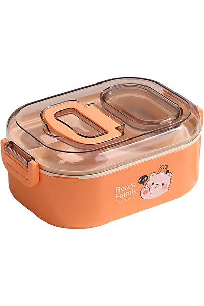 Twisoo صندوق غداء دبل ديلايت بينتو من الفولاذ المقاوم للصدأ بمقبض، طابقين، تخ...