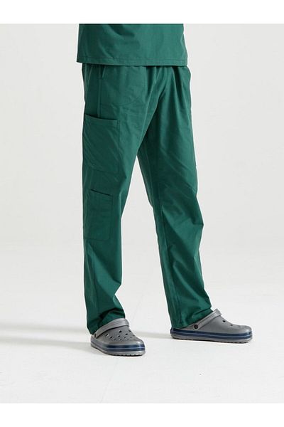 DEMOTEKS Scrub Bottom Classic Medical Pants Khaki Green Unisex - Khaki